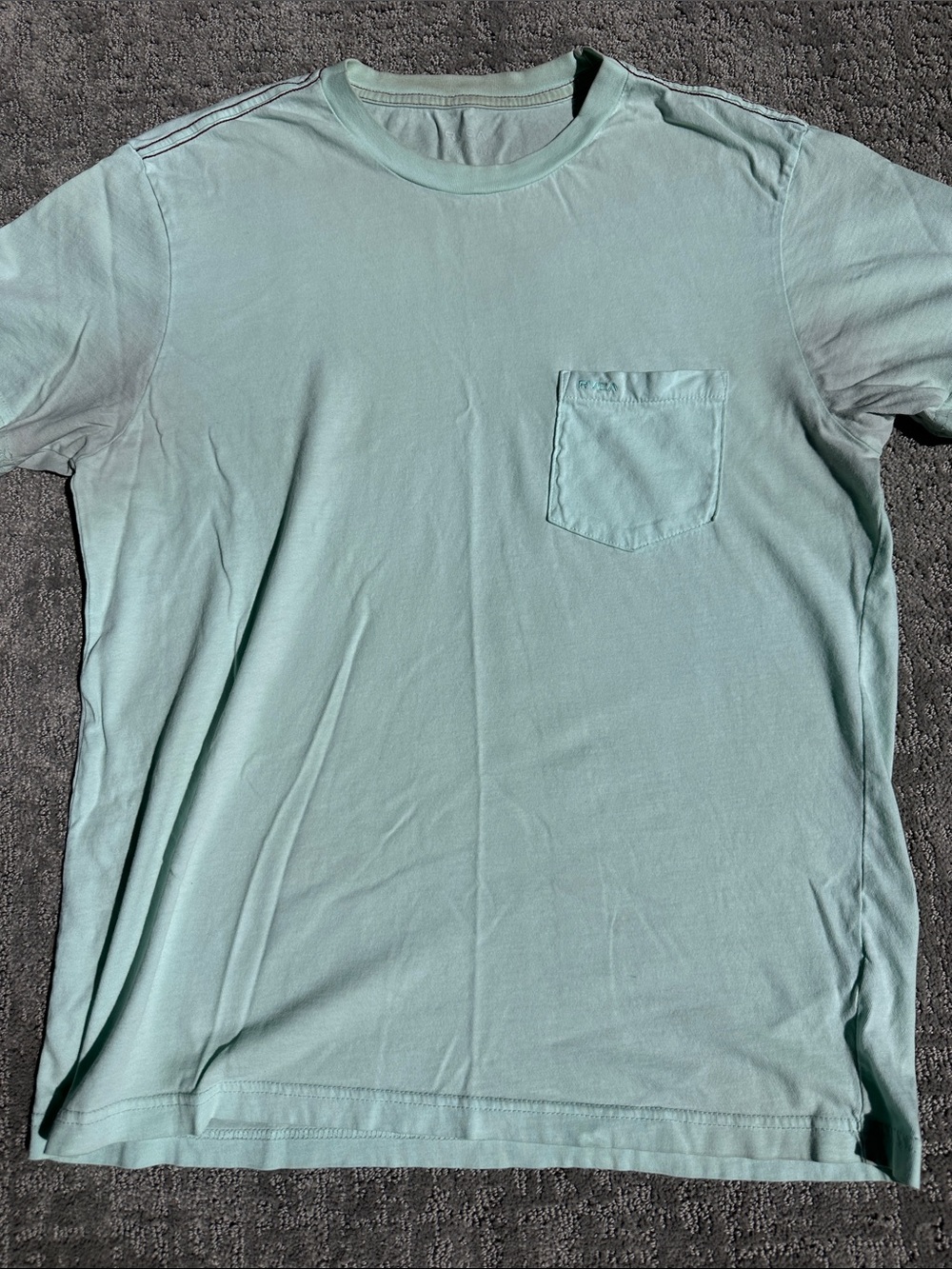 RVCA vintage pigment dye red stitch pocket tee